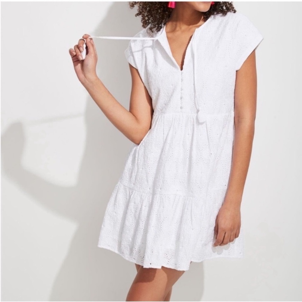 Vineyard Vines White Island Eyelet Swing Dress Size Small NWT